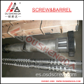 Barril cónico de doble tornillo para extrusora de tubería de PVC 80/156 65/132 55/110 50/105 FABRICANTE ZHOUSHAN